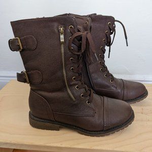 Brown Combat Boot